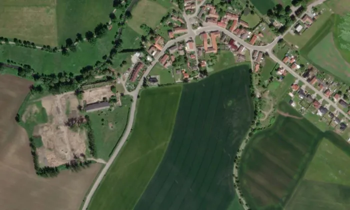 Kostel svaté Maří Magdalény (Ledce) – letecký pohled