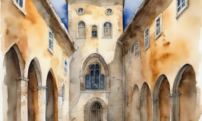 kostel svaté Maří Magdalény (Olešná) – akvarel
