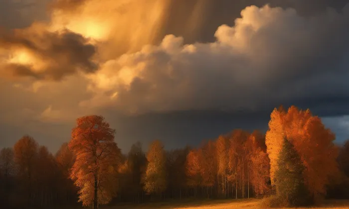 Kostel svaté Maří Magdalény (Svatá Maří) – autumn