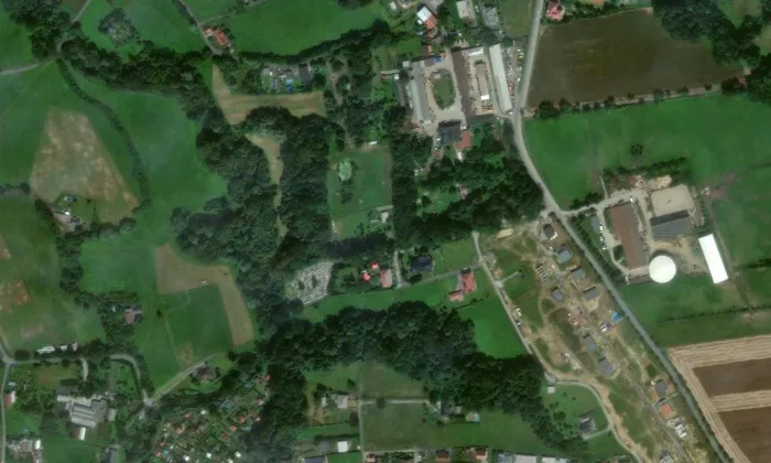 Kostel svaté Markéty (Bludovice) – letecký pohled
