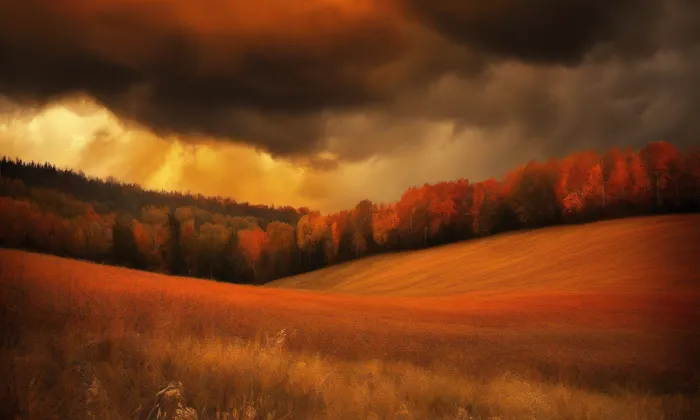 kostel svaté Markéty (Moravské Knínice) – autumn