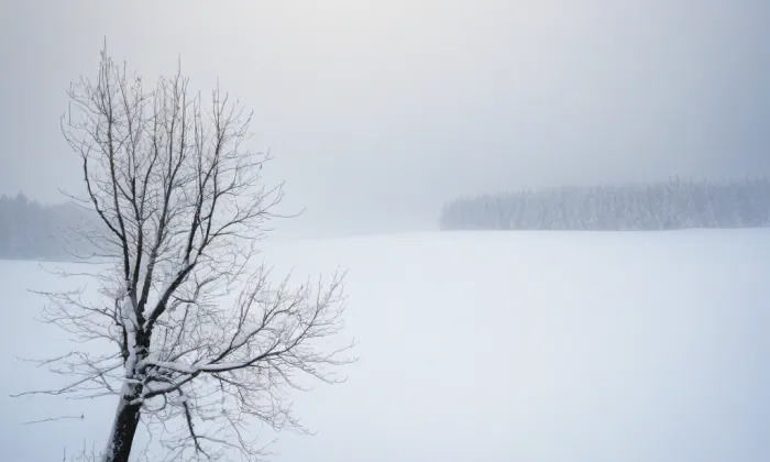 kostel svaté Rodiny (Nahořany) – winter