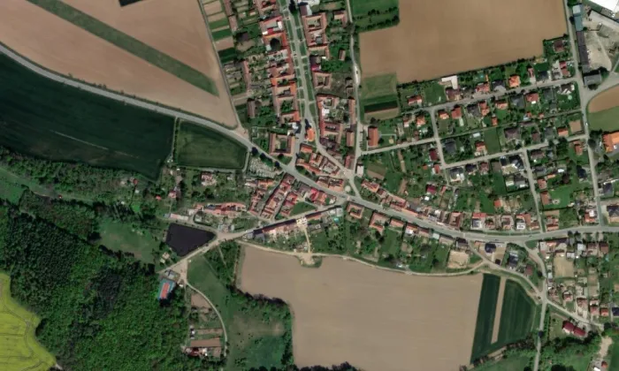 kostel svatých Jana a Pavla (Citonice) – letecký pohled