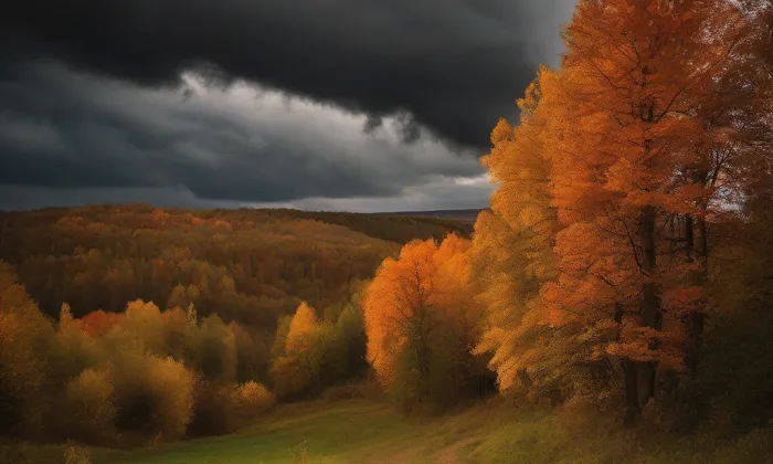 kostel svatých Petra a Pavla (Dolní Lukavice) – autumn