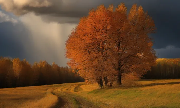 Kostel svatých Petra a Pavla v Mimoni – autumn