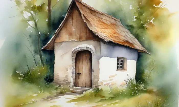kostel svatého Šimona a Judy (Radostice) – akvarel