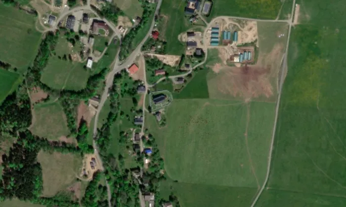 kostel svatého Aloise (Velká Morava) – letecký pohled