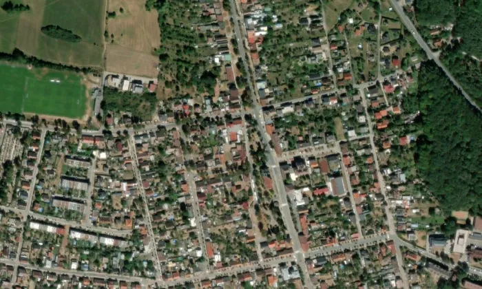 Kostel svatého Antonína Poustevníka – letecký pohled