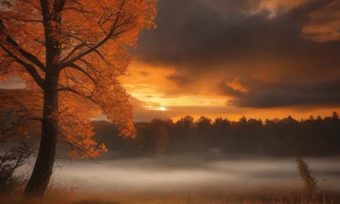 Kostel svatého Augustina (Sovinec) – autumn