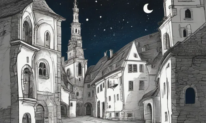 Kostel svatého Augustina (Sovinec) – noc