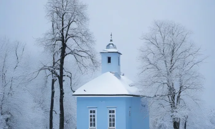 kostel svatého Augustina (Stránice) – winter