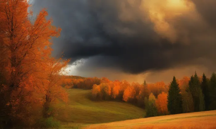 kostel svatého Bartoloměje (Černouček) – autumn