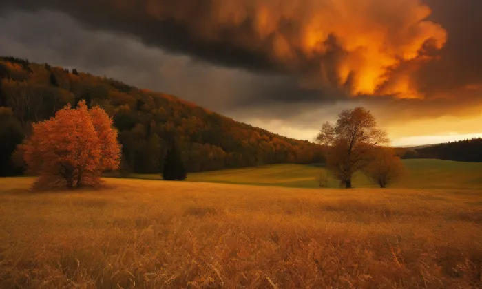 kostel svatého Bartoloměje (Brada) – autumn