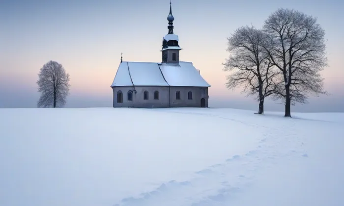 Kostel svatého Bartoloměje (Bystré) – winter