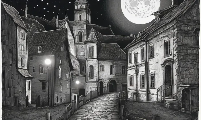 Kostel svatého Bartoloměje (Herálec) – noc