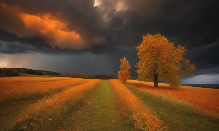 Kostel svatého Bartoloměje (Holedeček) – autumn
