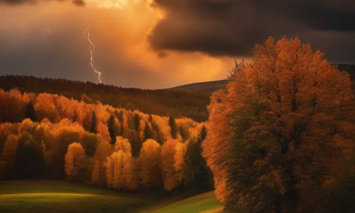 kostel svatého Bartoloměje (Krhovice) – autumn