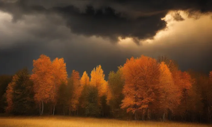 Kostel svatého Bartoloměje (Ktiš) – autumn