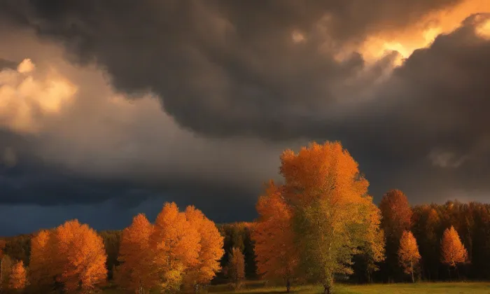 kostel svatého Bartoloměje (Kunžak) – autumn