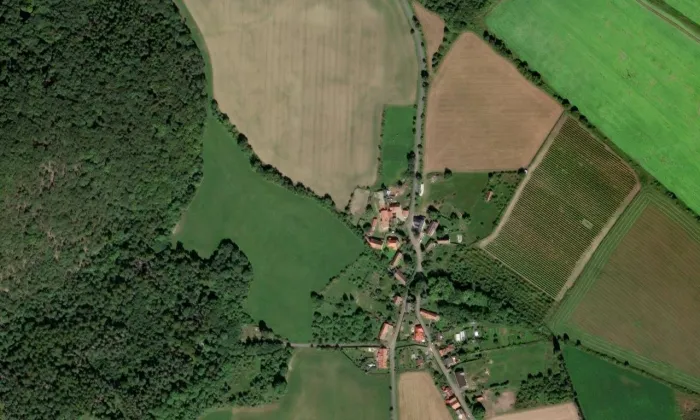 Kostel svatého Bartoloměje (Lípa) – letecký pohled
