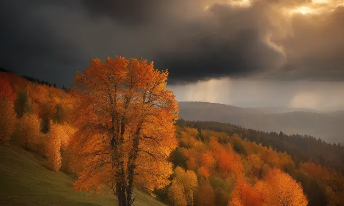 Kostel svatého Bartoloměje (Litultovice) – autumn