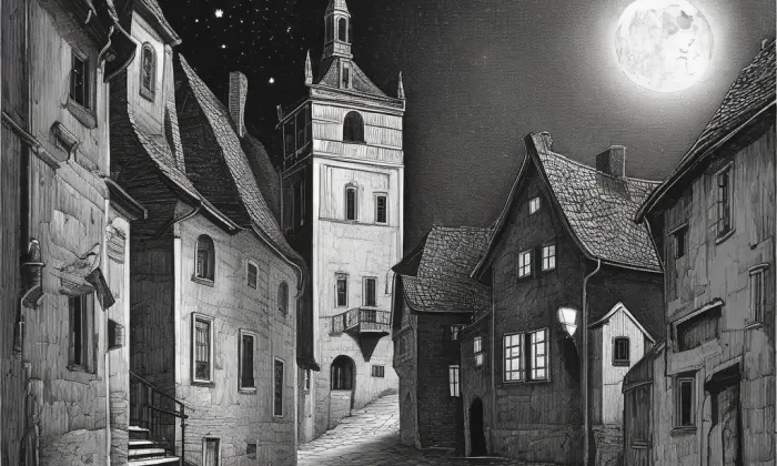 Kostel svatého Bartoloměje (Rakovník I) – noc