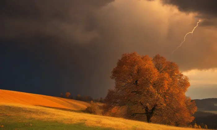Kostel svatého Bartoloměje (Spořice) – autumn