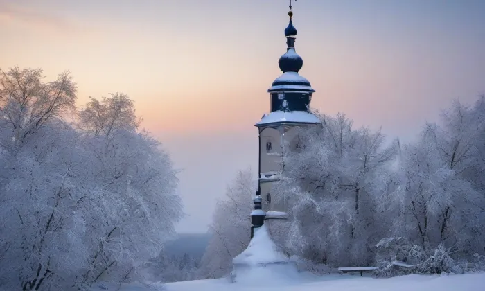 Kostel svatého Bartoloměje (Strenice) – winter