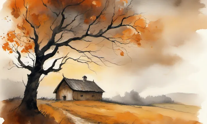 Kostel svatého Bedřicha (Bedřichov) – autumn