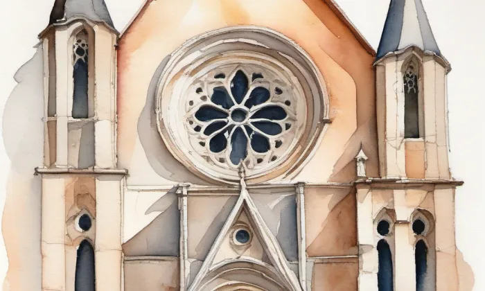 Kostel svatého Benedikta (Praha) – akvarel