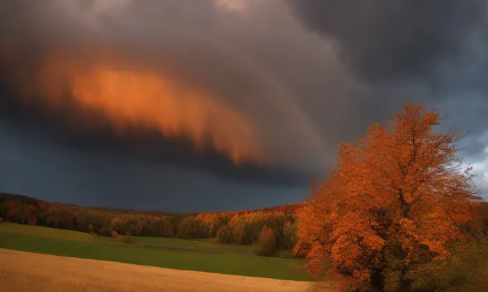 Kostel svatého Blažeje (Žerotín) – autumn