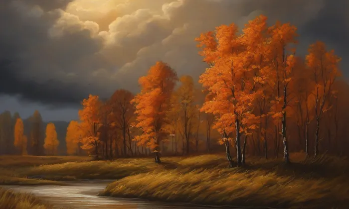 Kostel svatého Cyrila a Metoděje (Nebušice) – autumn