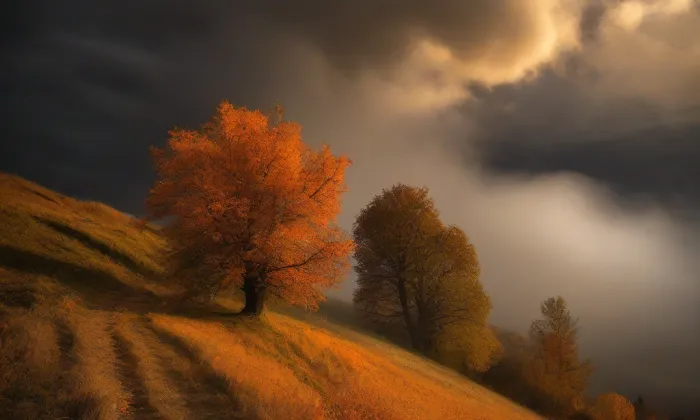 kostel svatého Cyrila a Metoděje (Rybníky) – autumn