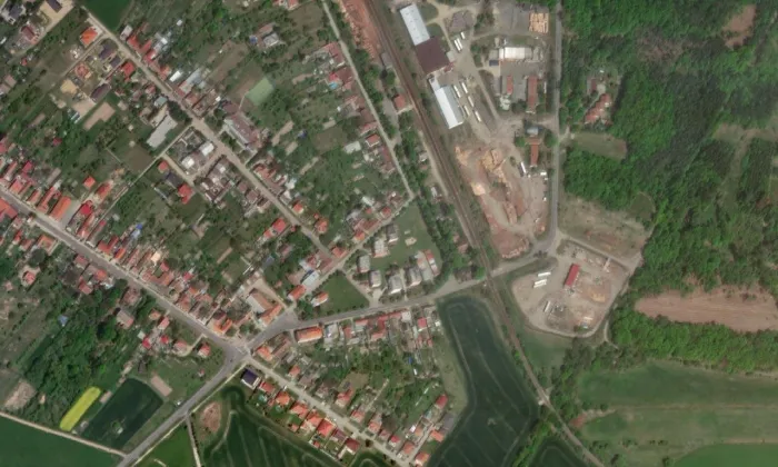 kostel svatého Ducha (Šumná) – letecký pohled