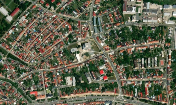 Kostel svatého Ducha (Staré Město) – letecký pohled