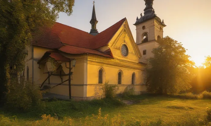 kostel svatého Filipa a Jakuba ve Zlíně – summer
