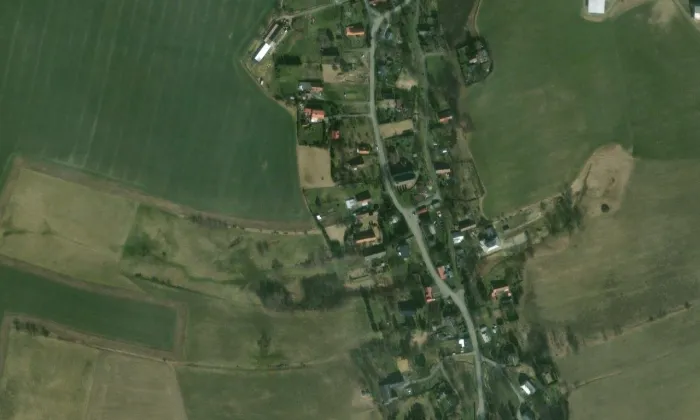 Kostel svatého Floriána (Staré Lublice) – letecký pohled