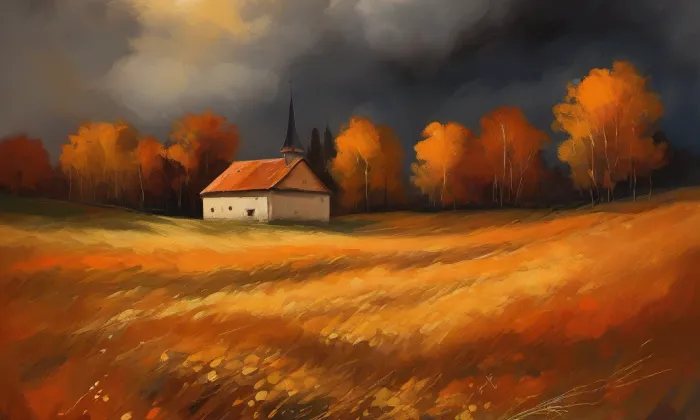 Kostel svatého Floriána (Staré Lublice) – autumn