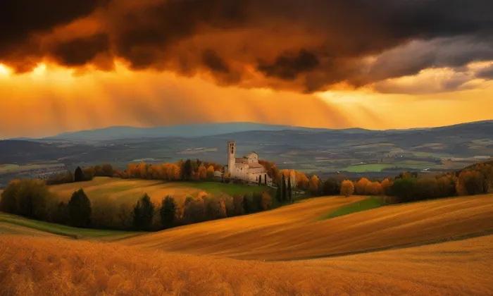 Kostel svatého Františka z Assisi (Šumburk nad Desnou) – autumn