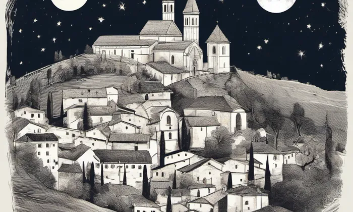 Kostel svatého Františka z Assisi v Praze-Chodově – noc