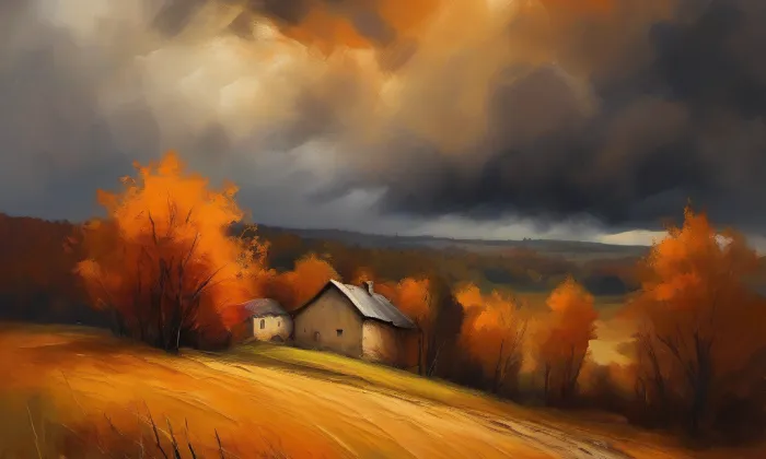 Kostel svatého Františka z Assisi ve Starém Kníně – autumn