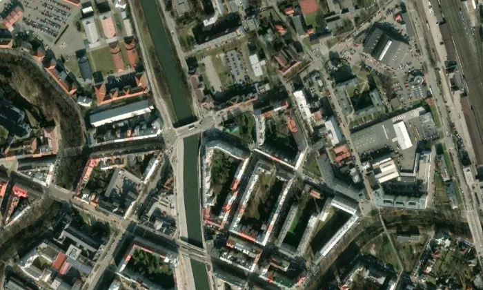 Kostel svatého Gorazda (Olomouc) – letecký pohled