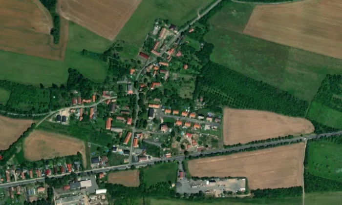 Kostel svatého Havla (Radouň) – letecký pohled
