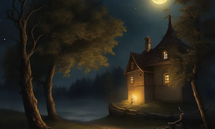 Kostel svatého Havla (Teplýšovice) – noc