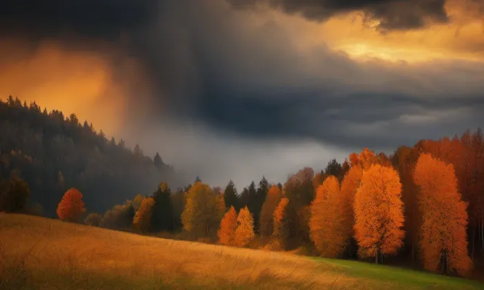 Kostel svatého Havla v Tuchlovicích – autumn