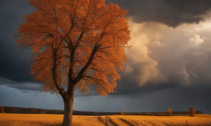 Kostel svatého Jakuba (Vojkov) – autumn