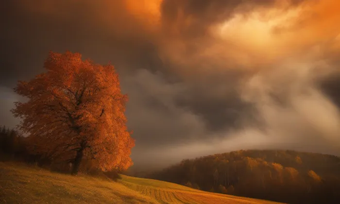 Kostel svatého Jakuba apoštola (Čížkovice) – autumn