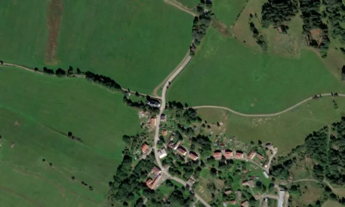 Kostel svatého Jakuba Staršího (Želnava) – letecký pohled