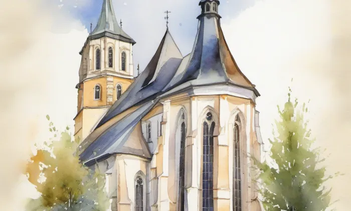 Kostel svatého Jakuba Staršího (Litoměřice) – akvarel