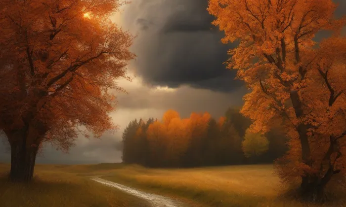 kostel svatého Jakuba Staršího (Městečko Trnávka) – autumn